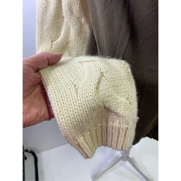 Ellison Tan Beige Mix Media Jacket Size S - Picture 7 of 14